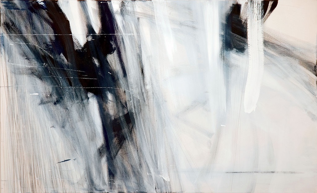 Balanced, 2010  Oil and graphite on canvas
95 x 155 cm