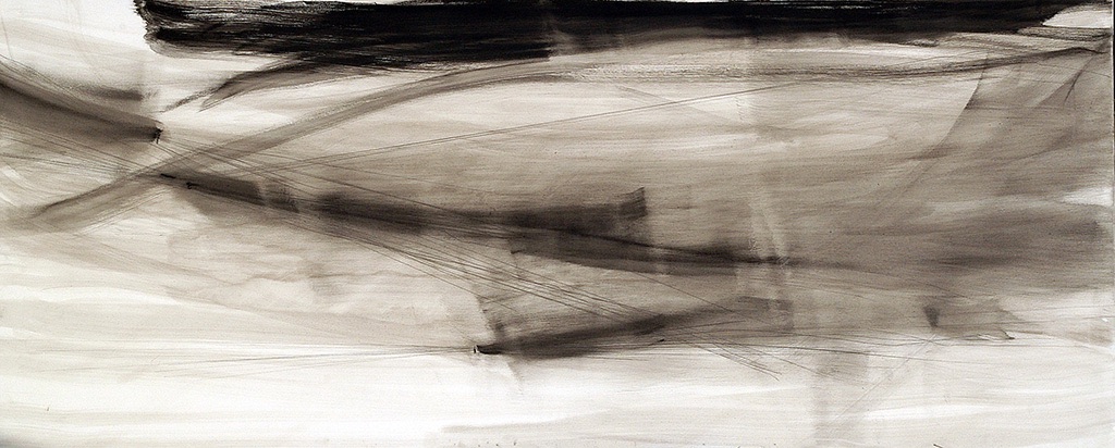 Boat, 2012   Oil and graphite on canvas
70 x 170 cm