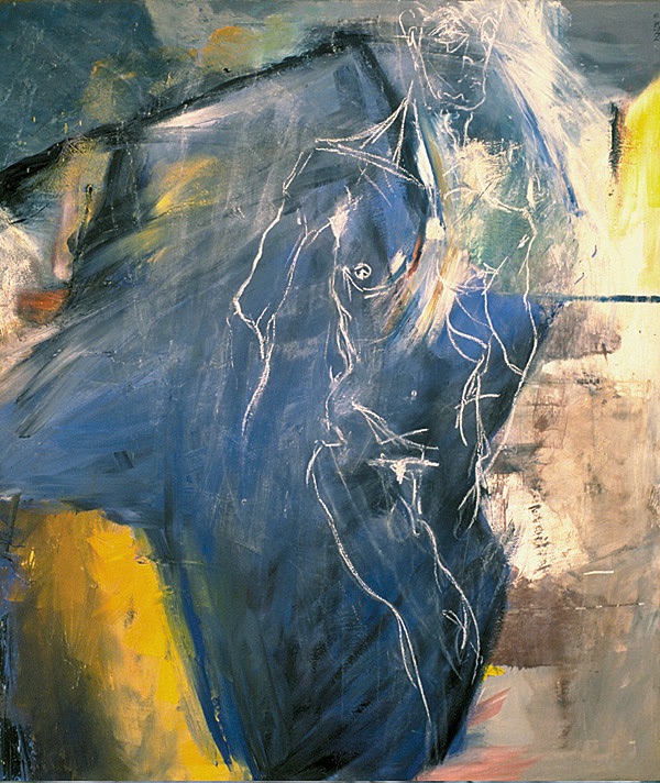 Alter Mann, Old Man, 1994
Oil and Oilpastel on canvas
130 x 110 cm