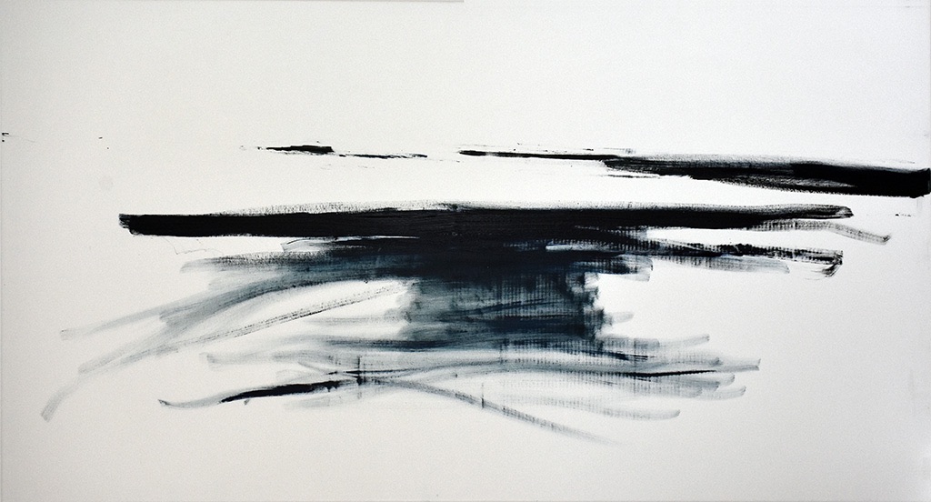 Across the River, 2021 Oil on canvas 105 x 195 cm